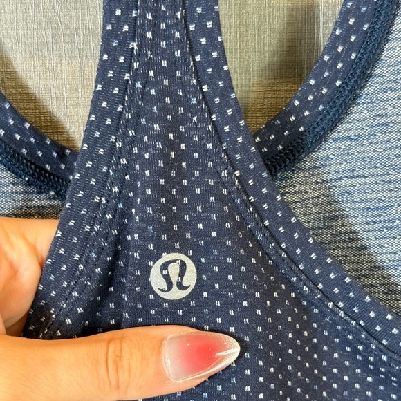 Lululemon Cool Racerback II Luon Pacific Pointe Jacquard True Navy Onyx Blue - Picture 9 of 10